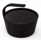 Ведро для бани и сауны Sawo Steamwater 342-BL-DRF кедр, черное 4 л