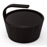 Ведро для бани и сауны Sawo Steamwater 300-BL-DRF кедр, черное 9 л