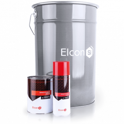 Лак по камню Elcon Weston термостойкий 650°С серебро с мокрым эффектом ( банка 0,9кг)