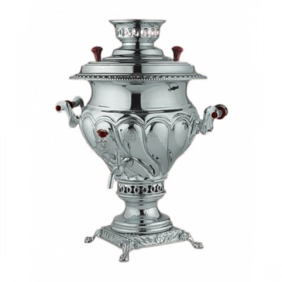 Самовар угольный 5,5л Никель (С.2003/1)