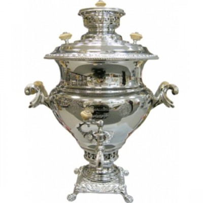 Самовар угольный 6л Никель (С.2004/1)