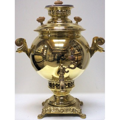 Самовар угольный 5л Латунь (С.2017/1) 