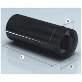 Дымоход Agni сэндвич-труба эмалированная L=0,25 м d-120*200мм