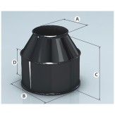 Оголовок переход эмалированный Agni d 115*200мм