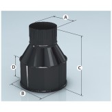 Дымоход Agni переход эмалированный d 180*200мм