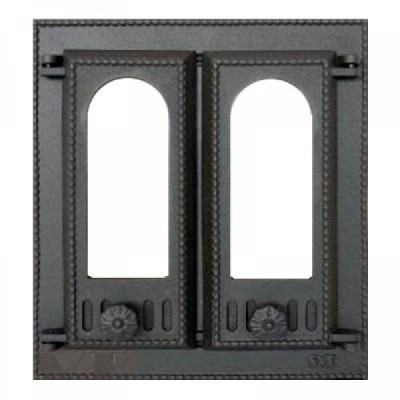 Каминная дверца со стеклом двустворчатая 408 SVT (Финляндия)