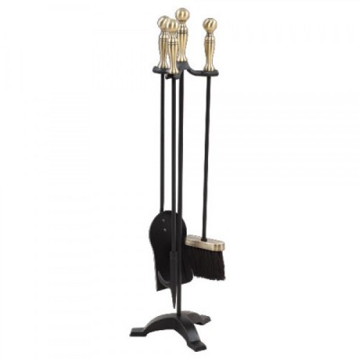 Набор каминный LK D41111АК черный с античной латунью