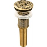 Слив для раковин без перелива Bronze de Luxe 1/2" "Дракон" (клик-клак) арт. 21984