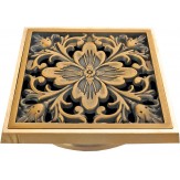 Декоративная решётка для трапа Bronze de lux "Цветок" (100х100мм.) арт.21975