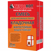 Смесь кладочная глино-шамотная жаростойкая для наружных работ "Терракот" (20 кг)	
