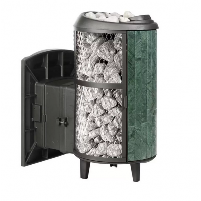 Печь банная Атмосфера L с комбинированной облицовкой "Верде Гватемала"