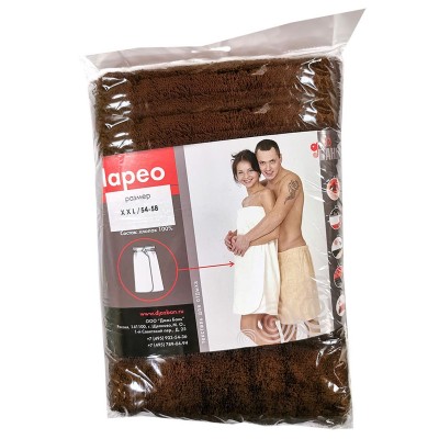 Парео женское махровое xxl цвет коричневый