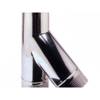 Тройник для вентиляции 45 гр, ⌀100 мм, оцинкованная сталь, 0.5 мм