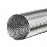 Гофра для вентиляции 1-3 метра, ⌀100 мм, алюминиевая сталь, 0.5 мм