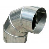 Отвод для вентиляции 90 гр, ⌀100 мм, оцинкованная сталь, 0.5 мм