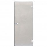 Дверь Harvia ALU 9x19, стекло сатин, коробка белая, алюминий
