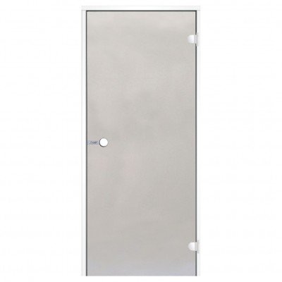 Дверь Harvia ALU 8x21, стекло сатин, коробка белая, алюминий