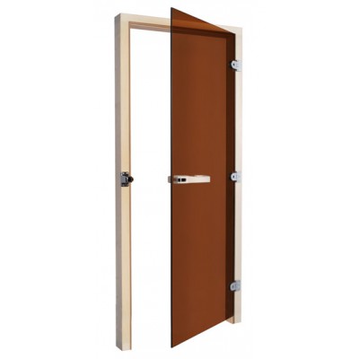 Дверь для сауны и бани Sawo730-3SGA-R стекло бронза, коробка осина, без порога, правая