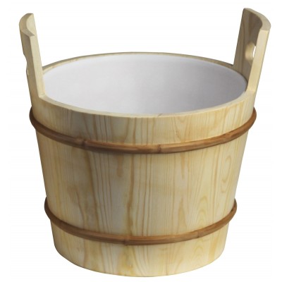 Запарник без крышки 392-A из осины со вставкой из пластмассы объем 40л