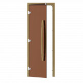 Дверь для бани и сауны Sawo 741-3SGD-L-1 стекло бронза, коробка кедр, без порога, левая, ручка вертикальная 558