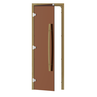 Дверь для бани и сауны Sawo 741-3SGA-L-1 стекло бронза, коробка осина, без порога, левая, ручка вертикальная 558