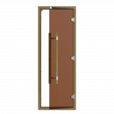 Дверь для бани и сауны Sawo 742-4SGD-3 стекло бронза, коробка кедр, с порогом, ручка вертикальная прямая