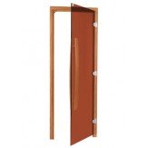 Дверь для бани и сауны Sawo 741-3SGD-R-1 стекло бронза, коробка кедр,правая, без порога, ручка вертикальная 558