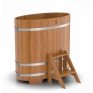Купель для бани деревянная овальная 0,59х1,06х1,0м из дуба натурального
