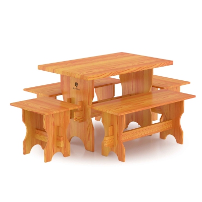 Комплект мебели для бани деревянный из лиственницы на 4 человека