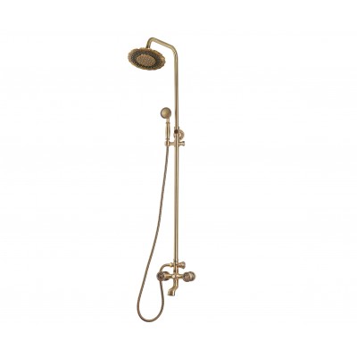 Комплект двухручковый для ванны и душа Bronze de lux арт.10121DF лейка двойной цветок