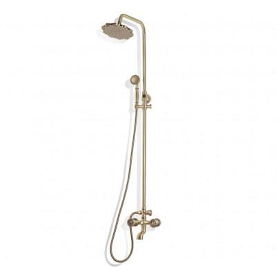 Комплект двухручковый для ванны и душа Bronze de lux арт. 10121F лейка цветок