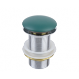 Донный клапан зеленый с переливом (керамическая крышка) 1001/1G 