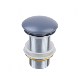 Донный клапан с переливом светло-серый (керамическая крышка) 1001/1GR 