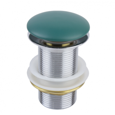 Донный клапан зеленый без перелива (керамическая крышка) 1001G 