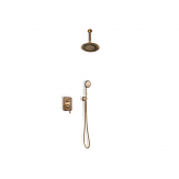 Комплект для душа лейка с потолка ДвойнойЦветок Bronze de lux арт.10138/1DF коллекция Windsor