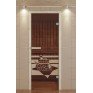 Стеклянная дверь в баню Profi бронза матовая 200х80