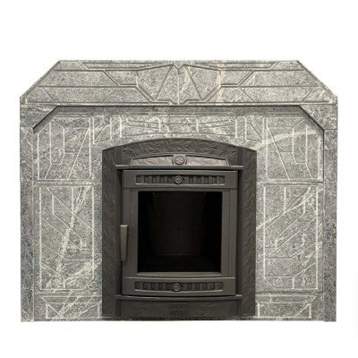 Портал для печей Атмосфера из натурального камня (талькохлорит узор №7)