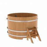 Купель для бани деревянная круглая d=2,0 м высота 1,2 м из из дуба