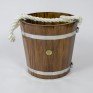 Ведро для бани  деревянное из лиственницы мореной с двухсторонним полимерным покрытием