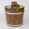 Запарник с крышкой для бани  деревянный из лиственницы мореной
