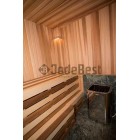 Наши работы: сауна с отделкой из абаша и кедра