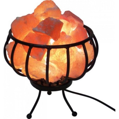 Светильник лампа из гималайской соли в форме корзины без электроарматуры