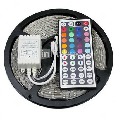 Светодиодная лента IP68  RGB 24V 5 метров (Цветная) до 100°С