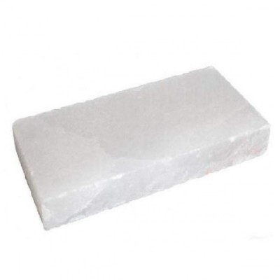 Плитка из белой гималайской соли шлифованная 20*10*2.5 см 1шт