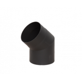 Дымоход Lava черный сталь 2 мм Отвод 45* d=180 мм