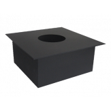 Дымоход Lava черный сталь 2 мм ППУ (потолочно-проходной узел) d=220 мм