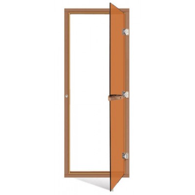 Дверь для сауны и бани Sawo 730-4SGD стекло бронза, коробка из кедра, с порогом