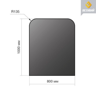 Лист напольный Везувий сталь 1000*800*2 R135