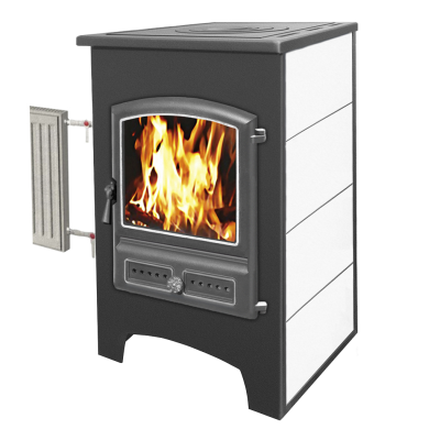 Камин ЭТНА (БКД) с плитой и теплообменником (бежевый)