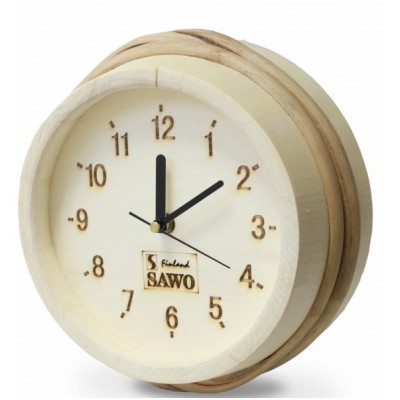 Часы для бани и сауны Sawo 530-А, осина (устанавливаются в предбанике)